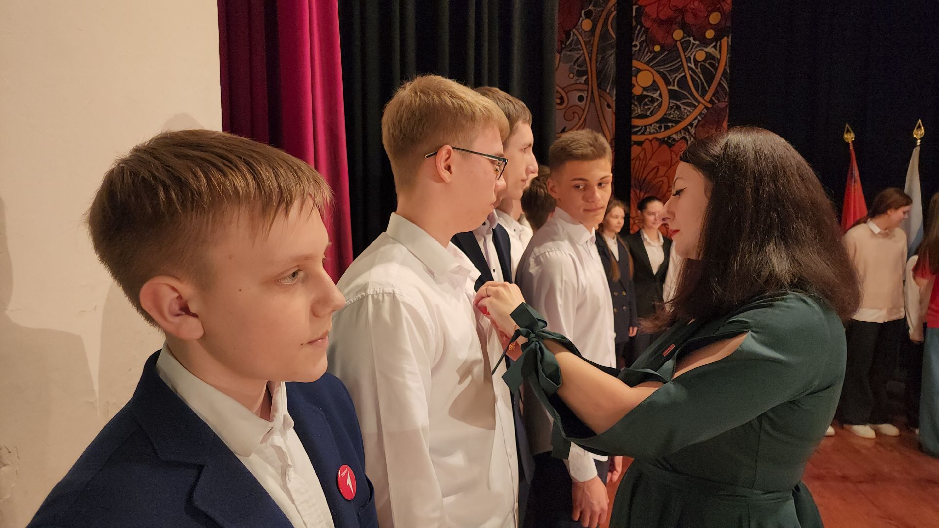 кашира, дк им ленина, движение первых, посвящение, волонеры, школьники, концерт,