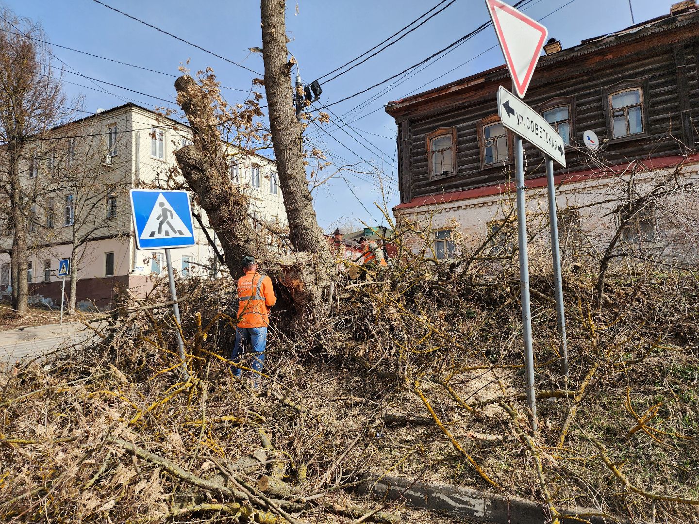 серпухов, подмосковье, улица советская, опиловка, благоустройство,