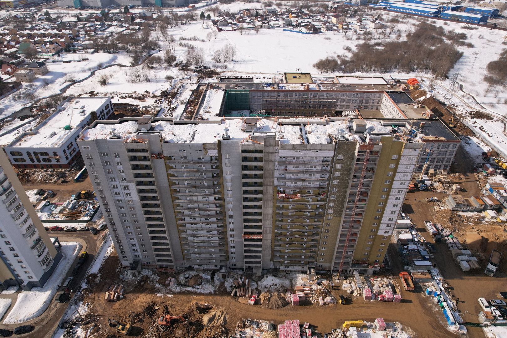 видео с коптера, дом, строительство, жилье,