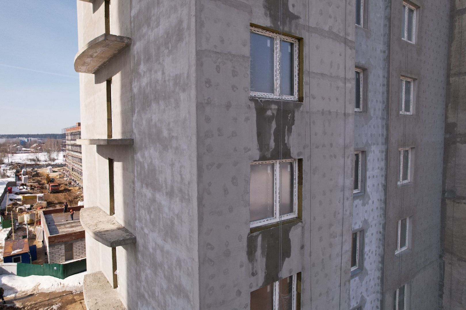 видео с коптера, дом, строительство, жилье,