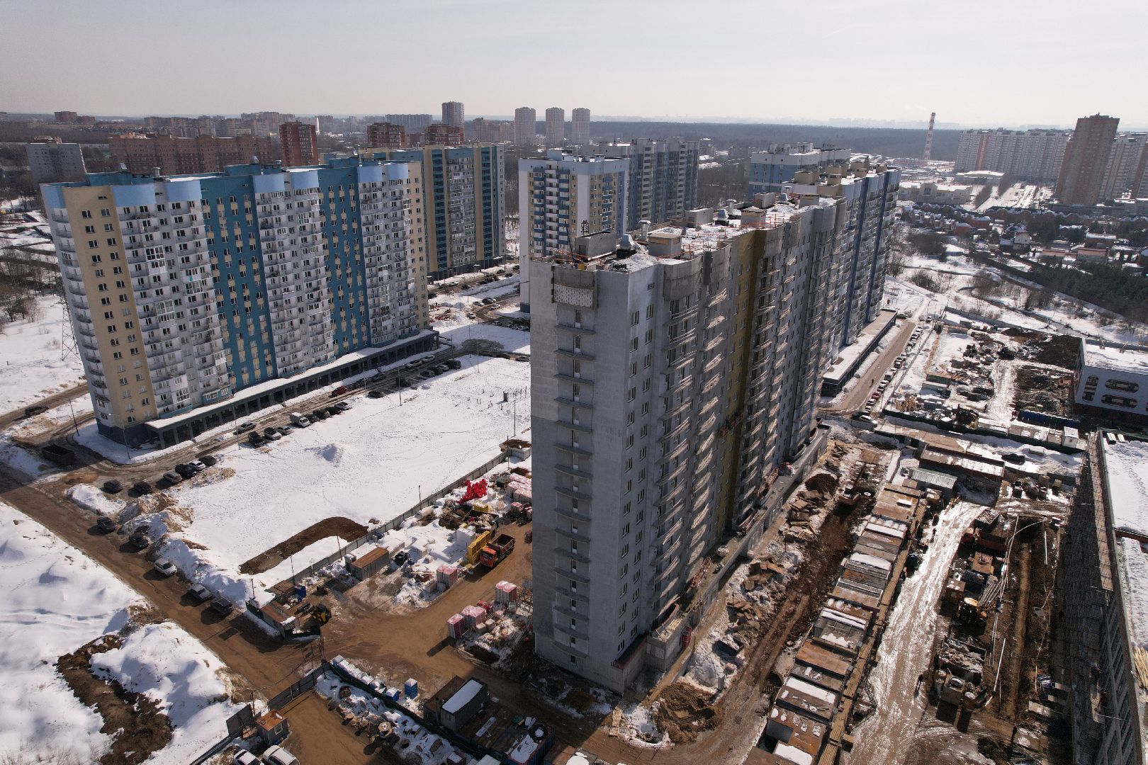 видео с коптера, дом, строительство, жилье,