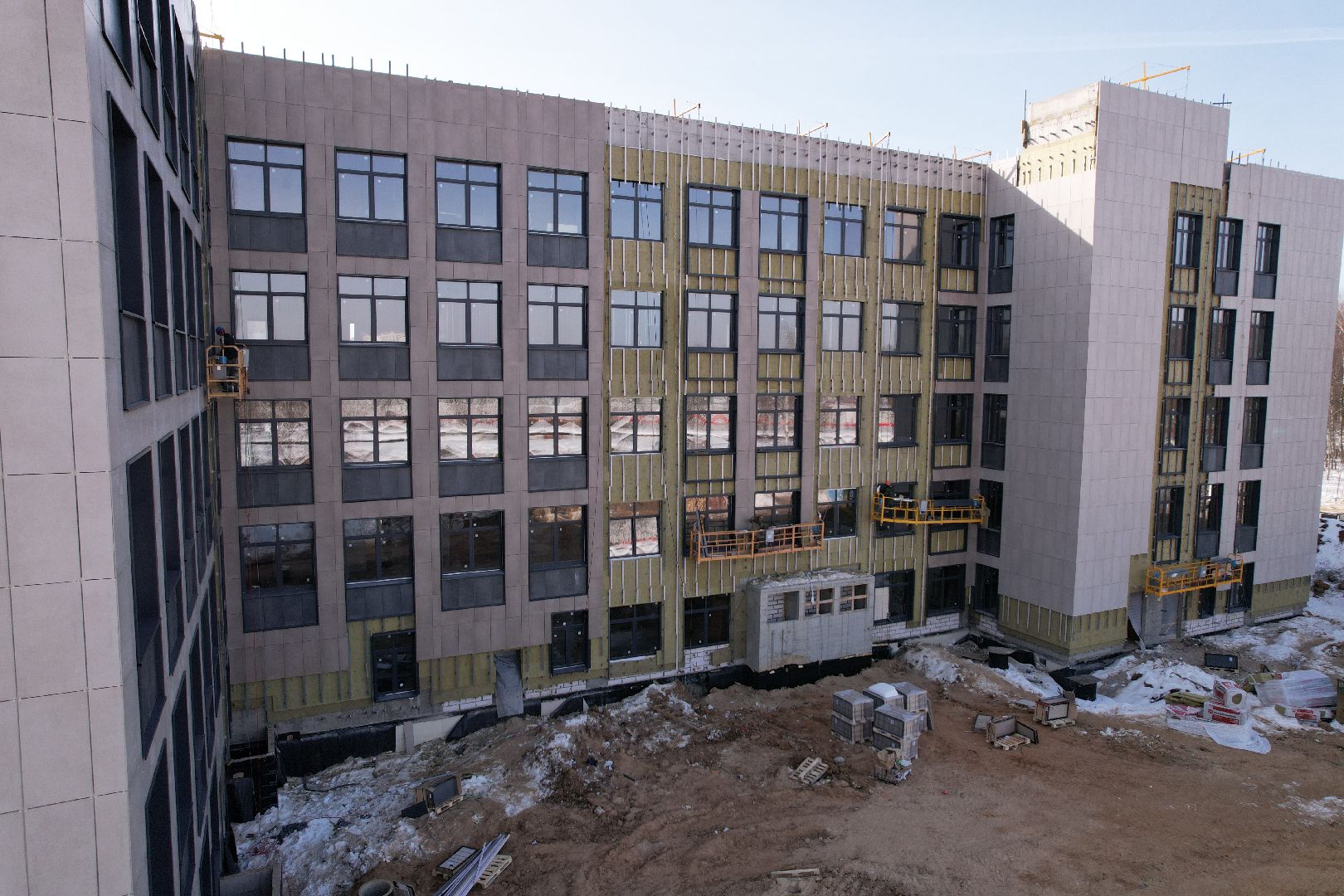 видео с коптера, поликлиника, медицина, лобня,