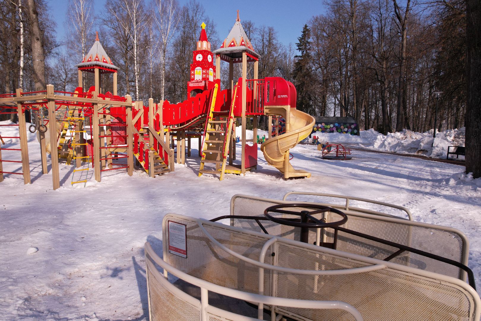 видео с коптера, парк, пруды,