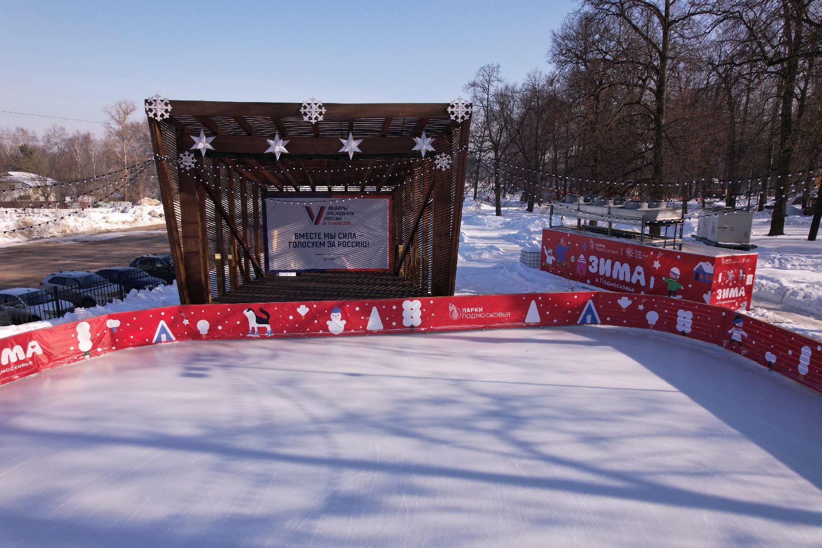 видео с коптера, парк, пруды,