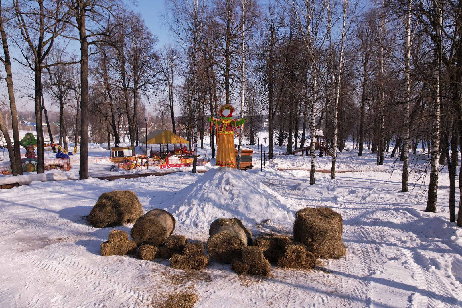 видео с коптера, парк, пруды,