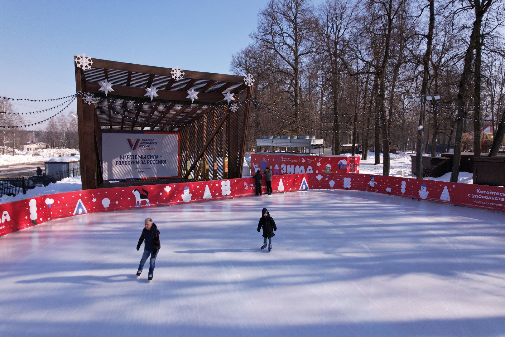 видео с коптера, парк, пруды,