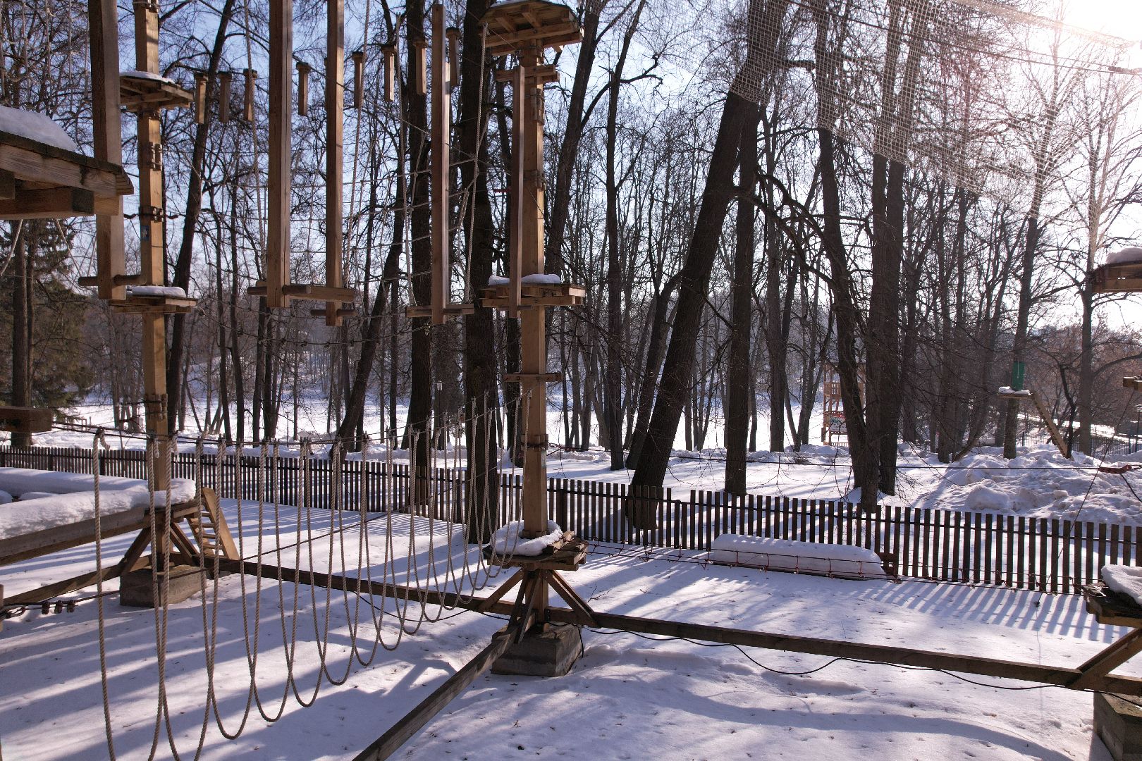 видео с коптера, парк, пруды,