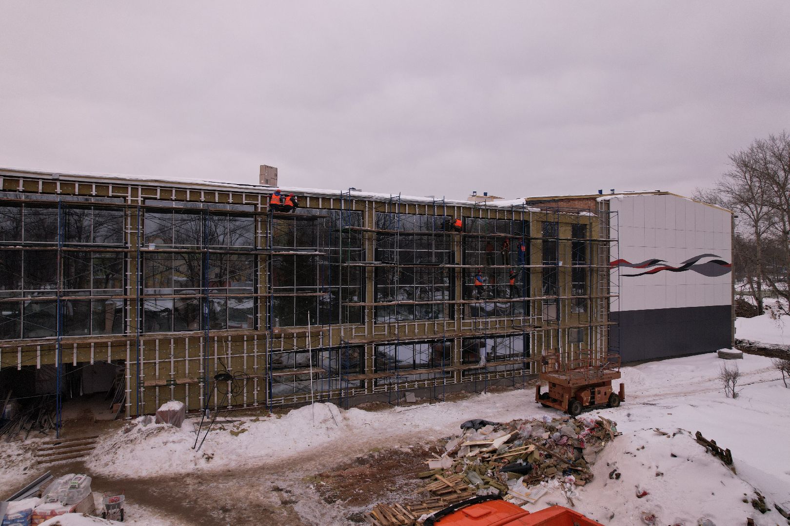 видео с коптера, ремонт, спорт, бассейн,