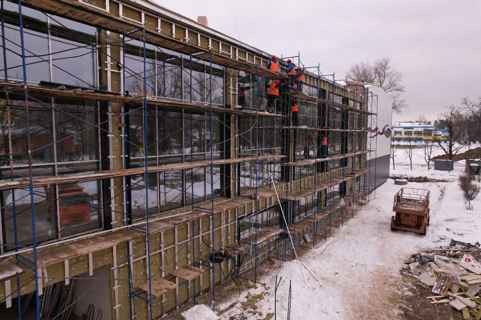 видео с коптера, ремонт, спорт, бассейн,