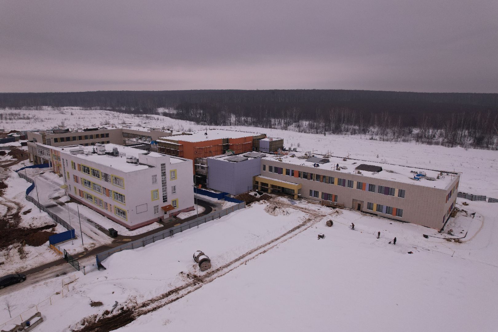 видео с коптера, фасад, школа, ступино,