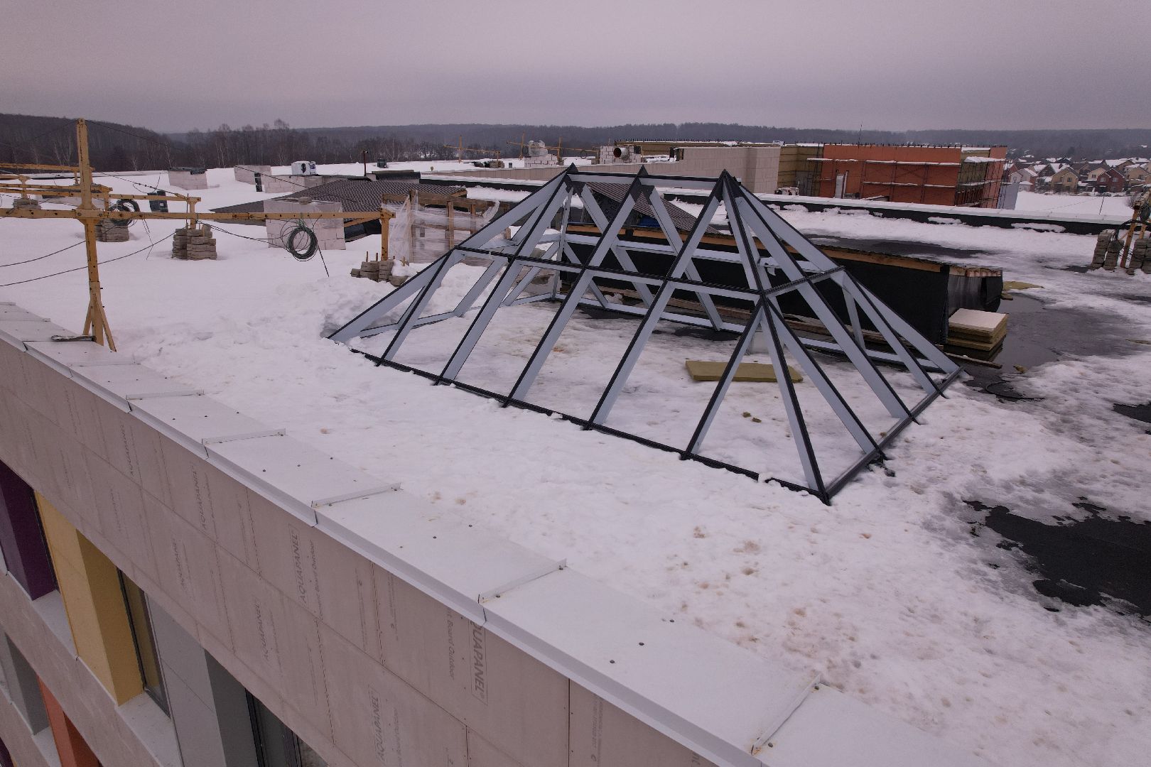 видео с коптера, фасад, школа, ступино,