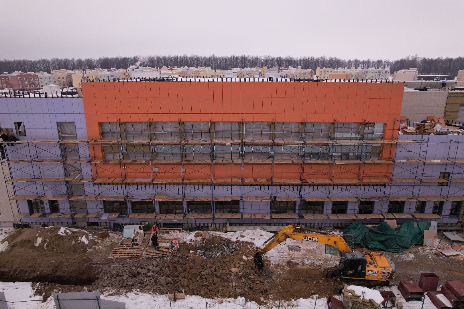 видео с коптера, фасад, школа, ступино,