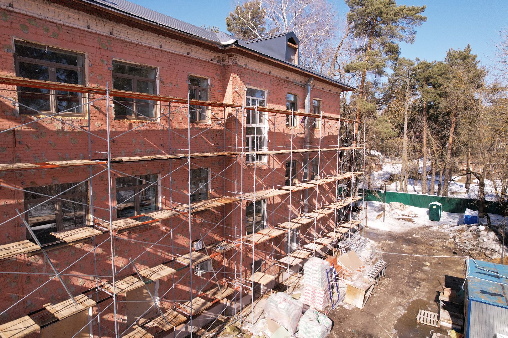 видео с коптера, поликлиника, шатура,