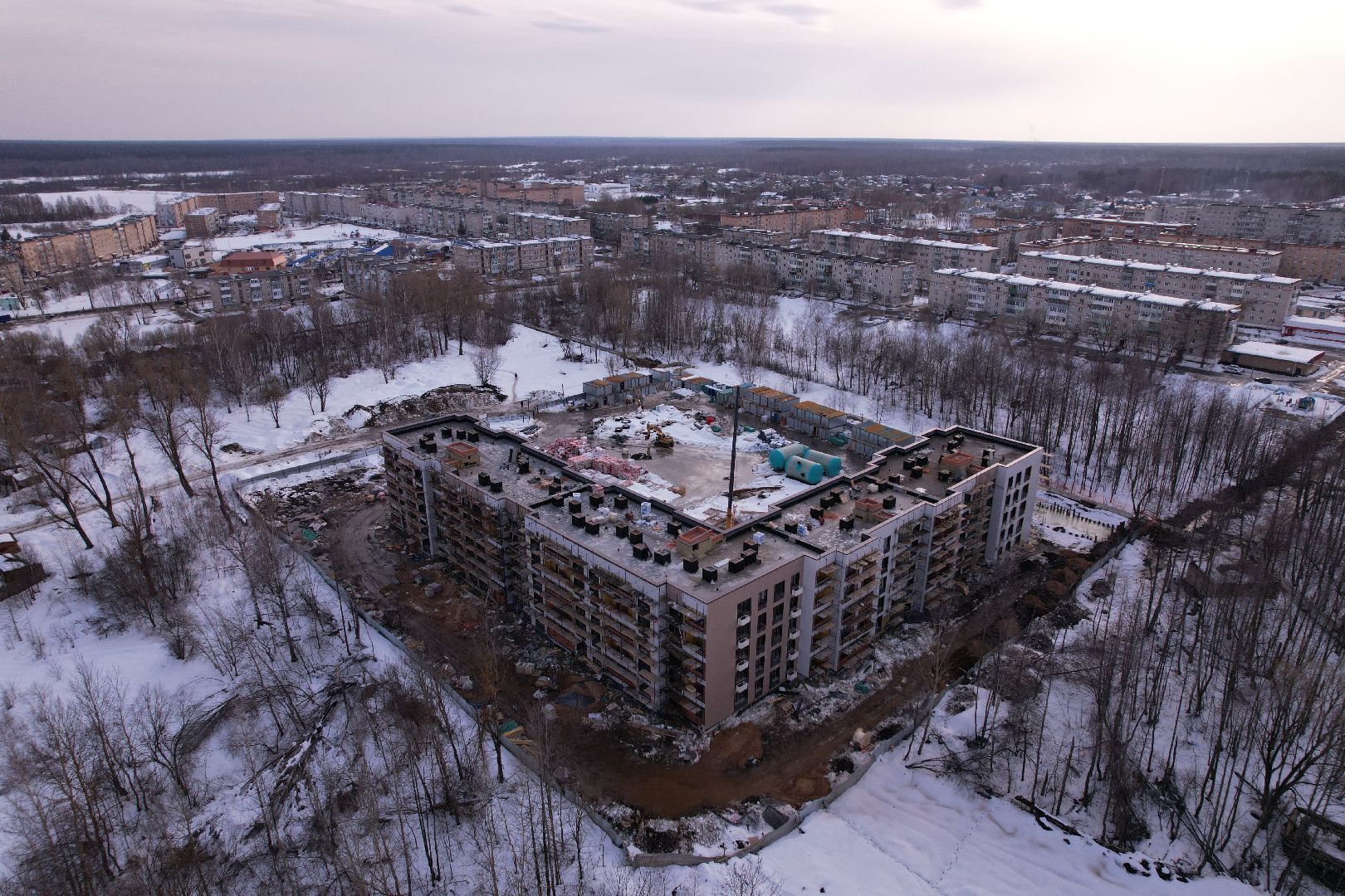 видео с коптера, дом, жилье,