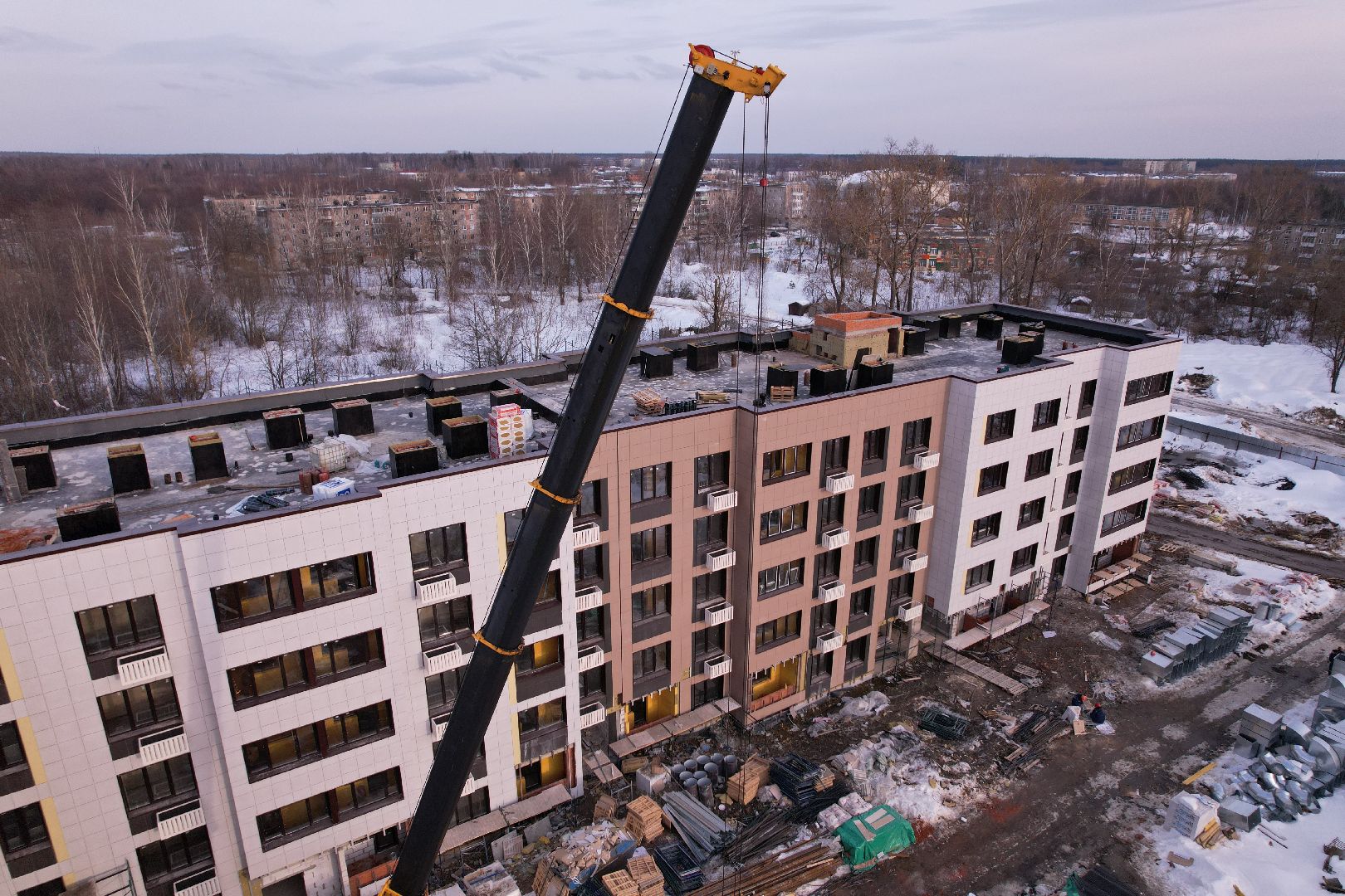 видео с коптера, дом, жилье,