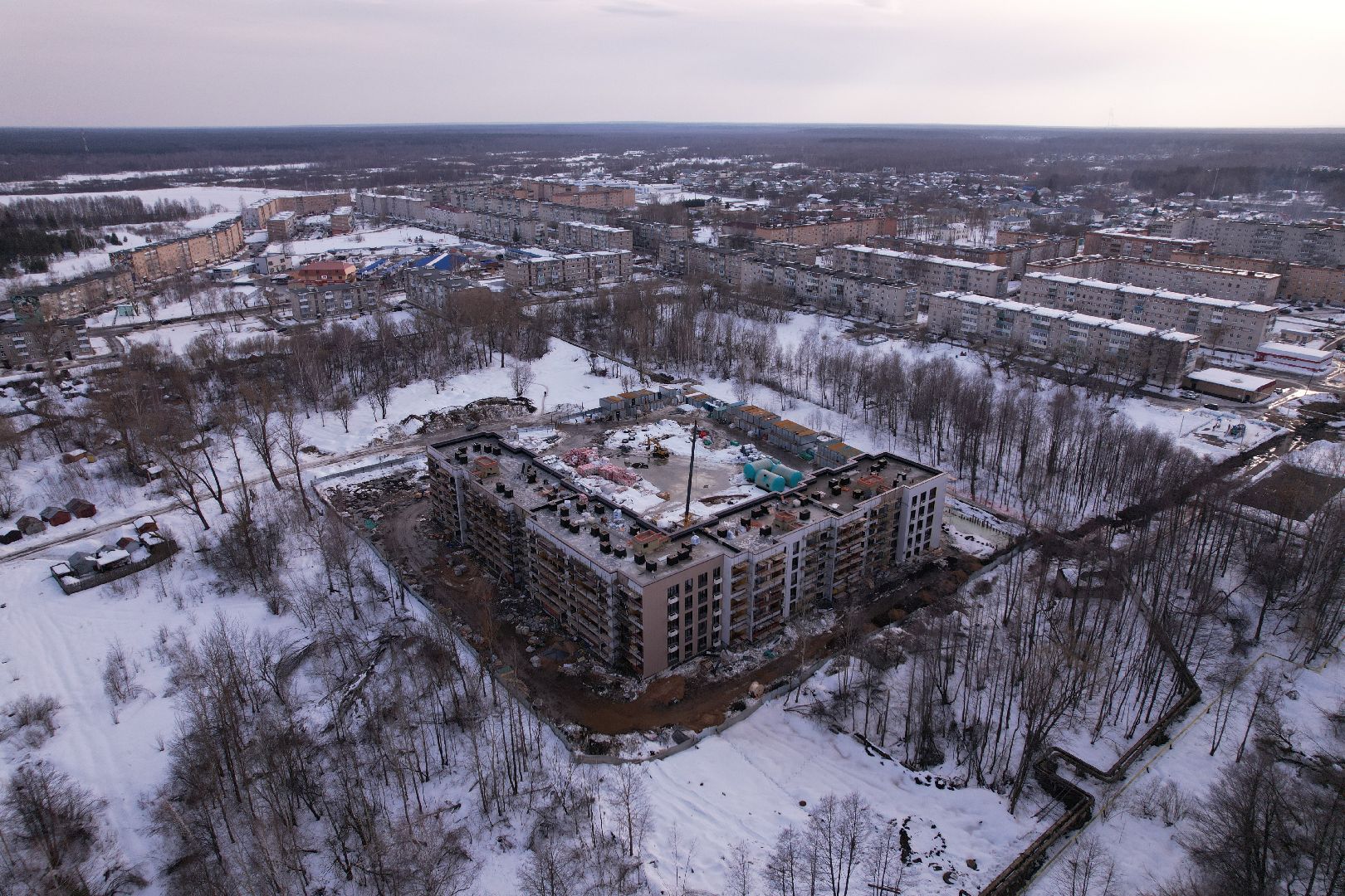 видео с коптера, дом, жилье,