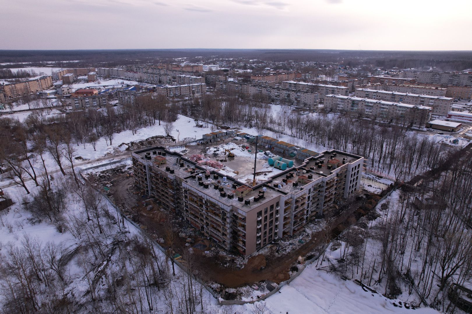 видео с коптера, дом, жилье,