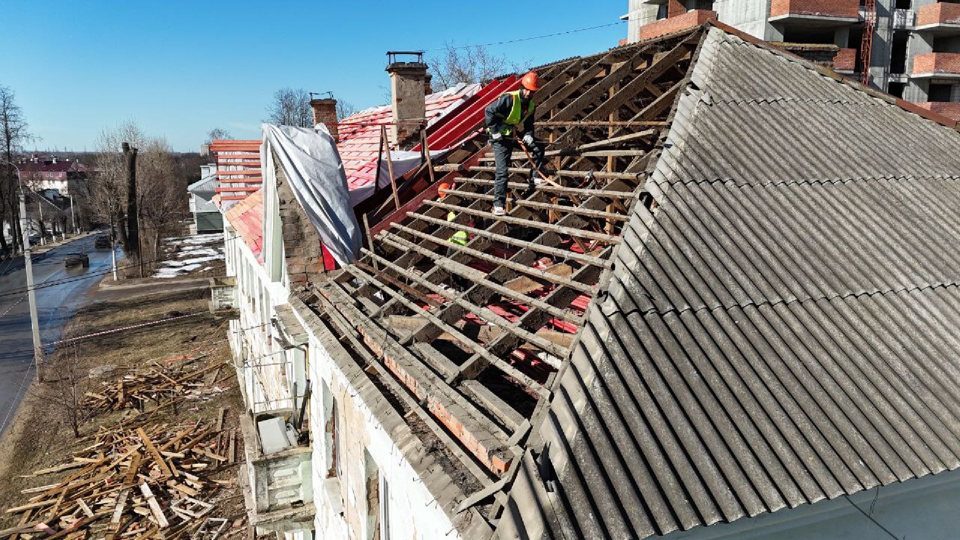 серпухов, подмосковье, ремонт кровли, улица химиков,