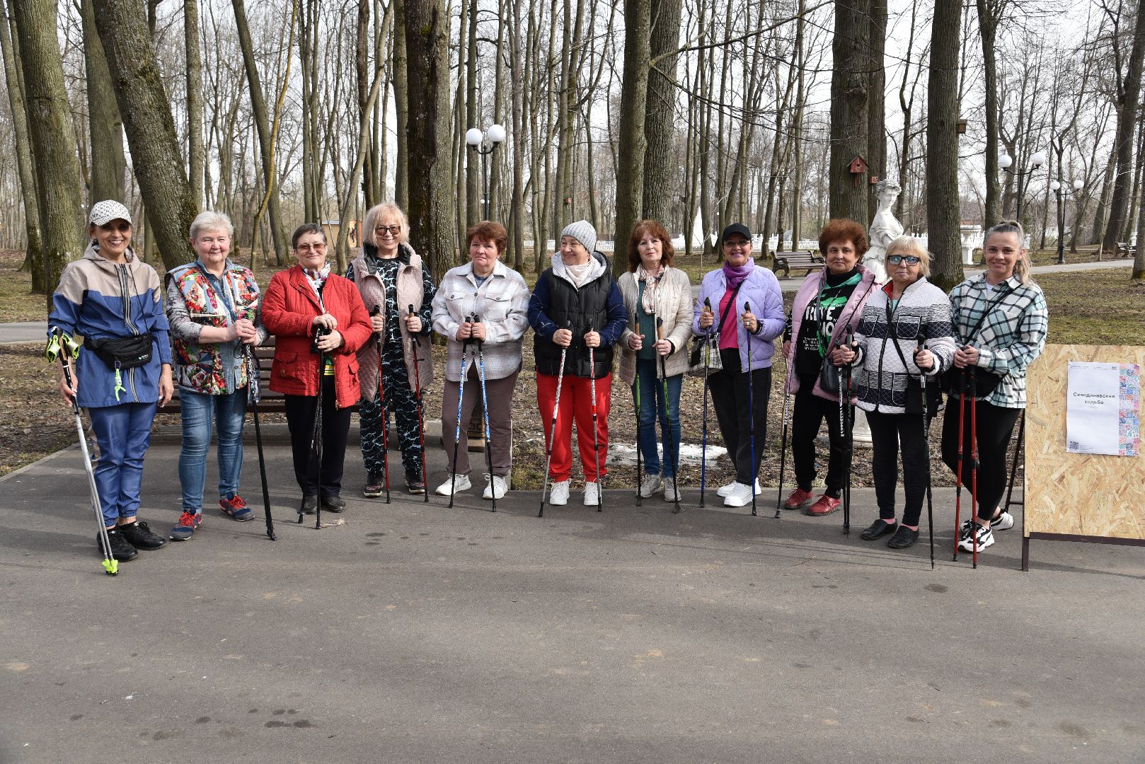 лотошино, лотошинский парк, активное долголетие, скандинавская ходьба,
