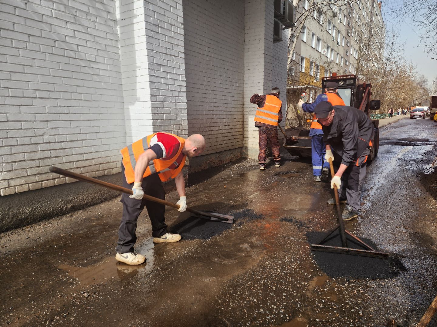 пушкино, ямочный ремонт, благоустойство, дворовая территория,