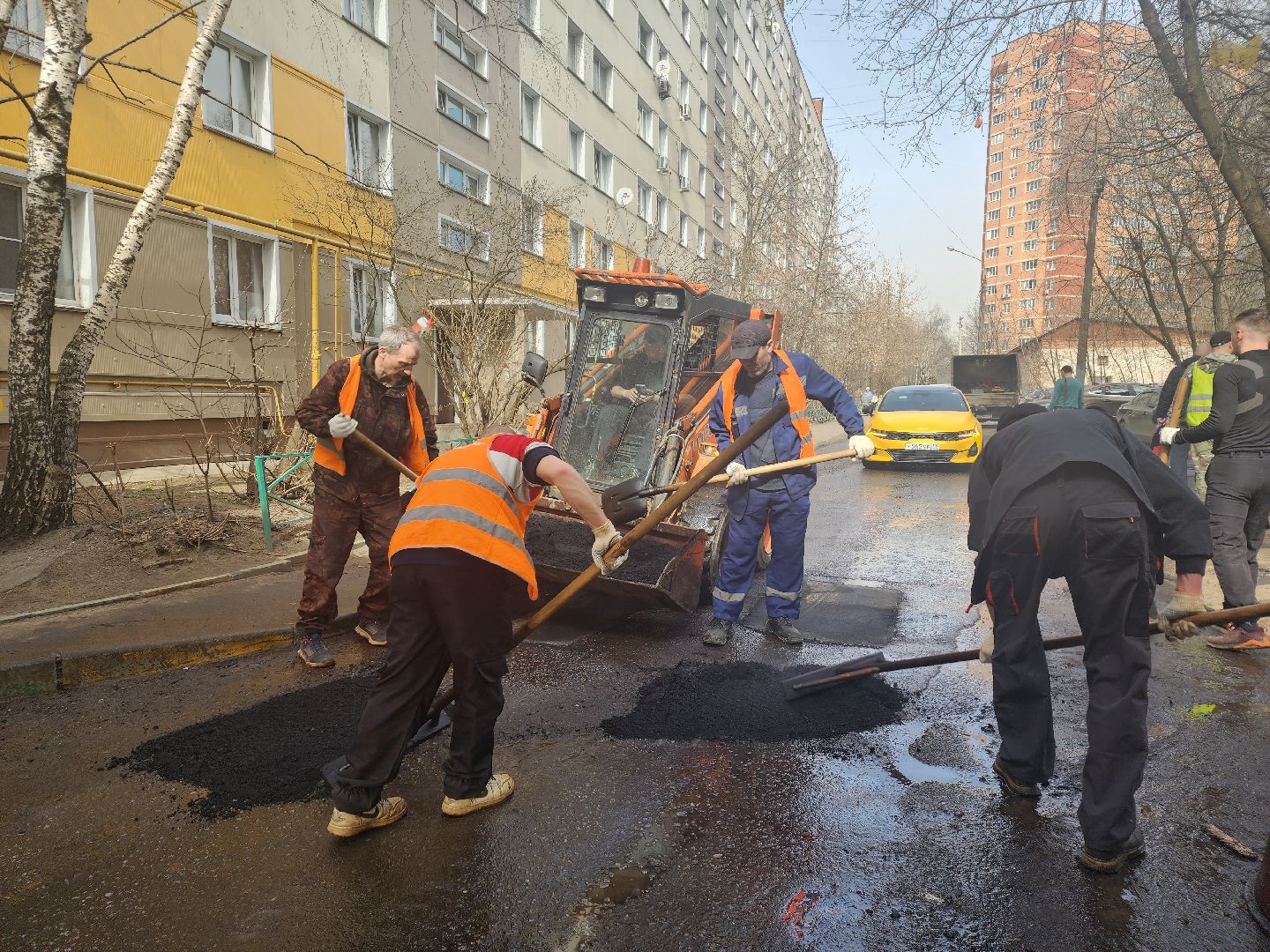 пушкино, ямочный ремонт, благоустойство, дворовая территория,