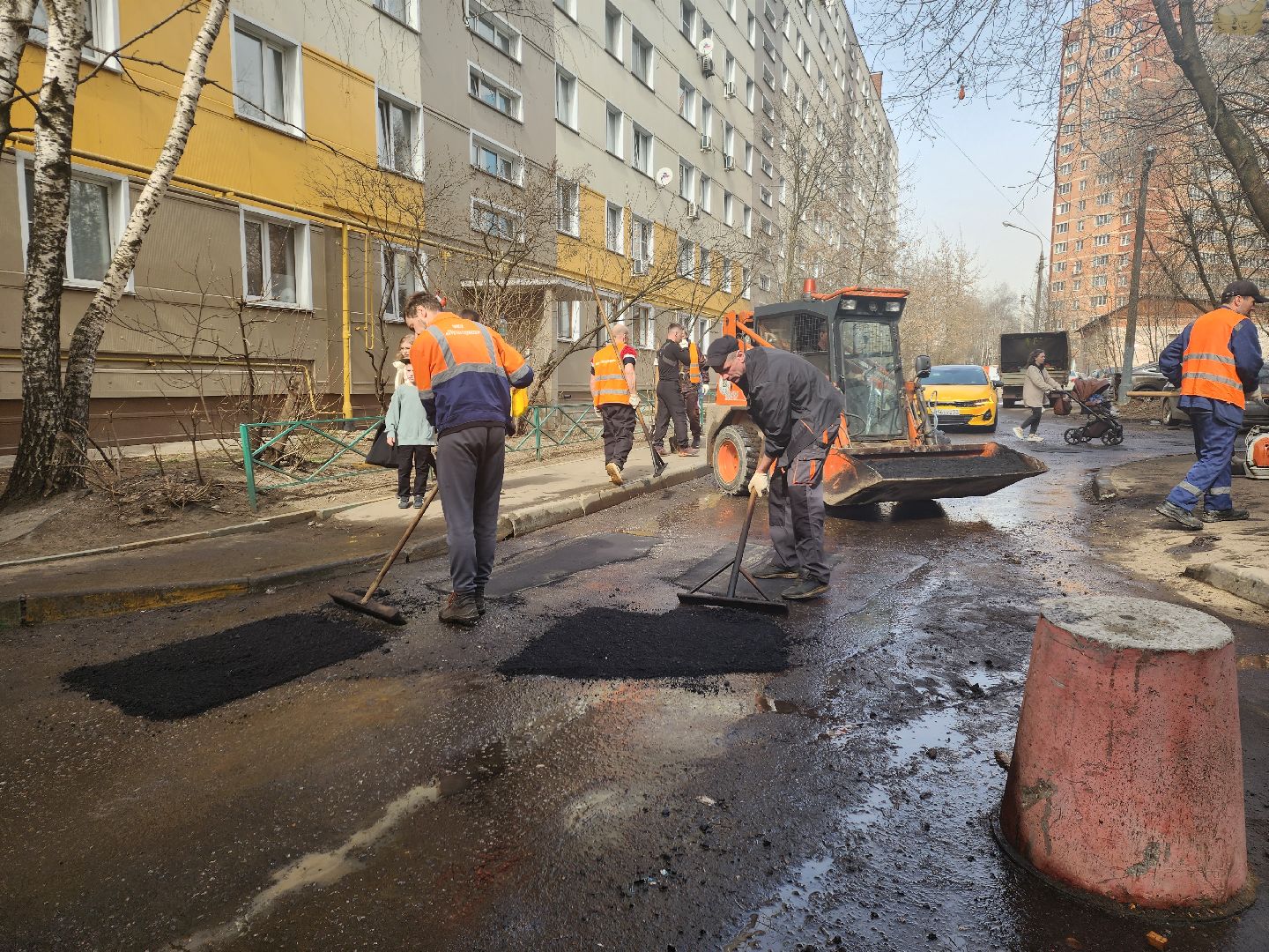 пушкино, ямочный ремонт, благоустойство, дворовая территория,