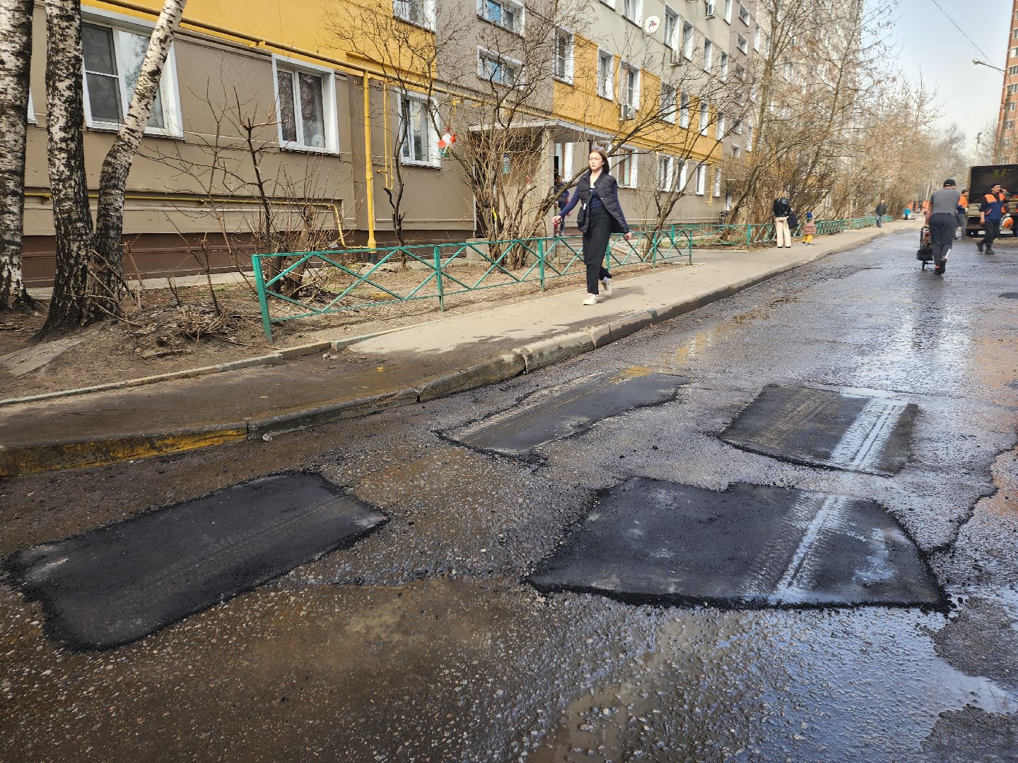 пушкино, ямочный ремонт, благоустойство, дворовая территория,