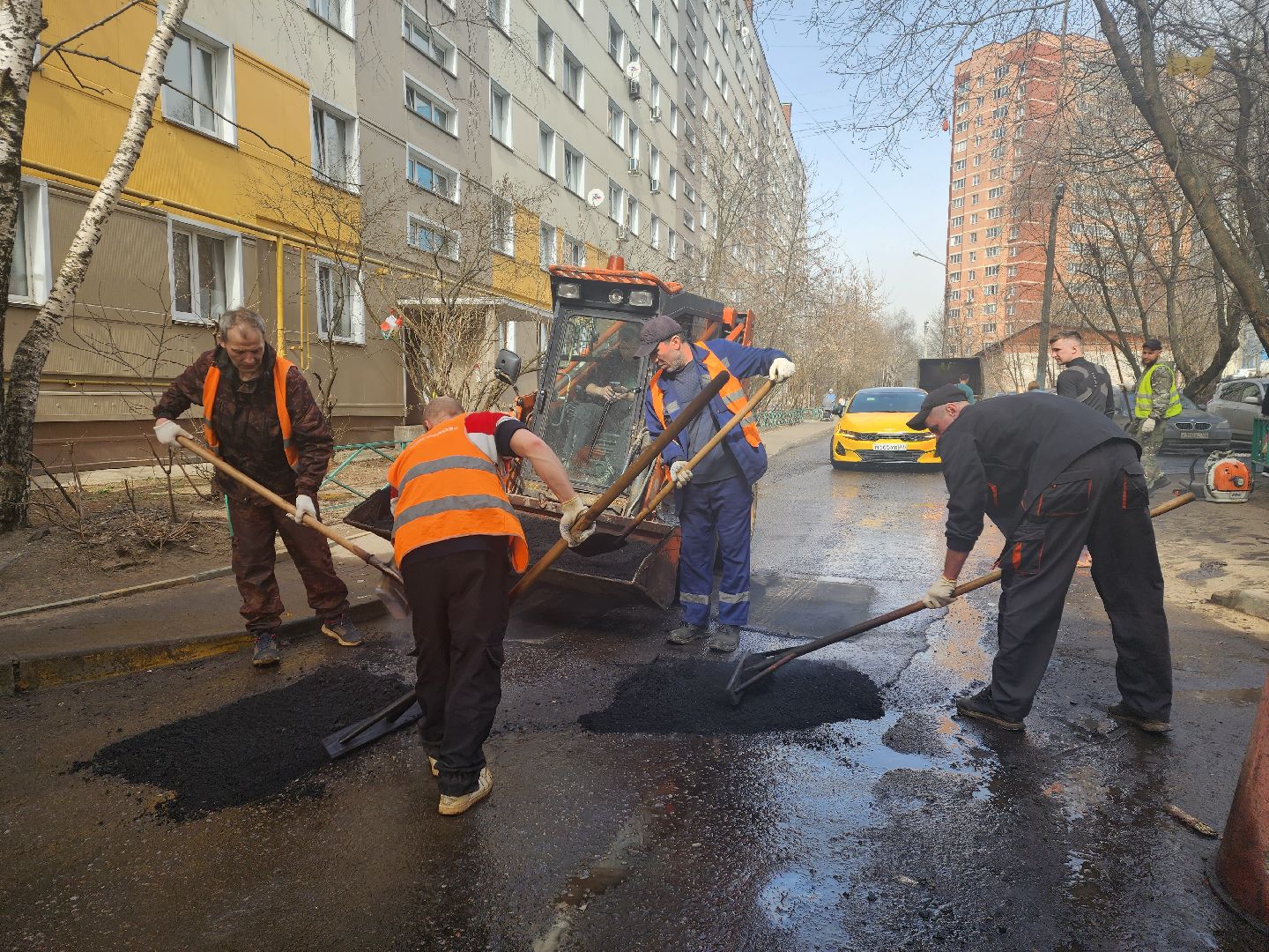 пушкино, ямочный ремонт, благоустойство, дворовая территория,