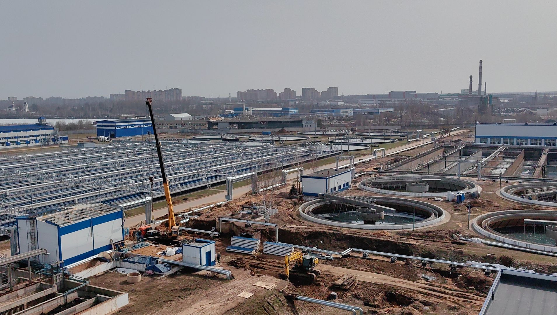 Очистные сооружения, реконструкция, обработка, отходы, модернизация, ввод в эксплуатацию,