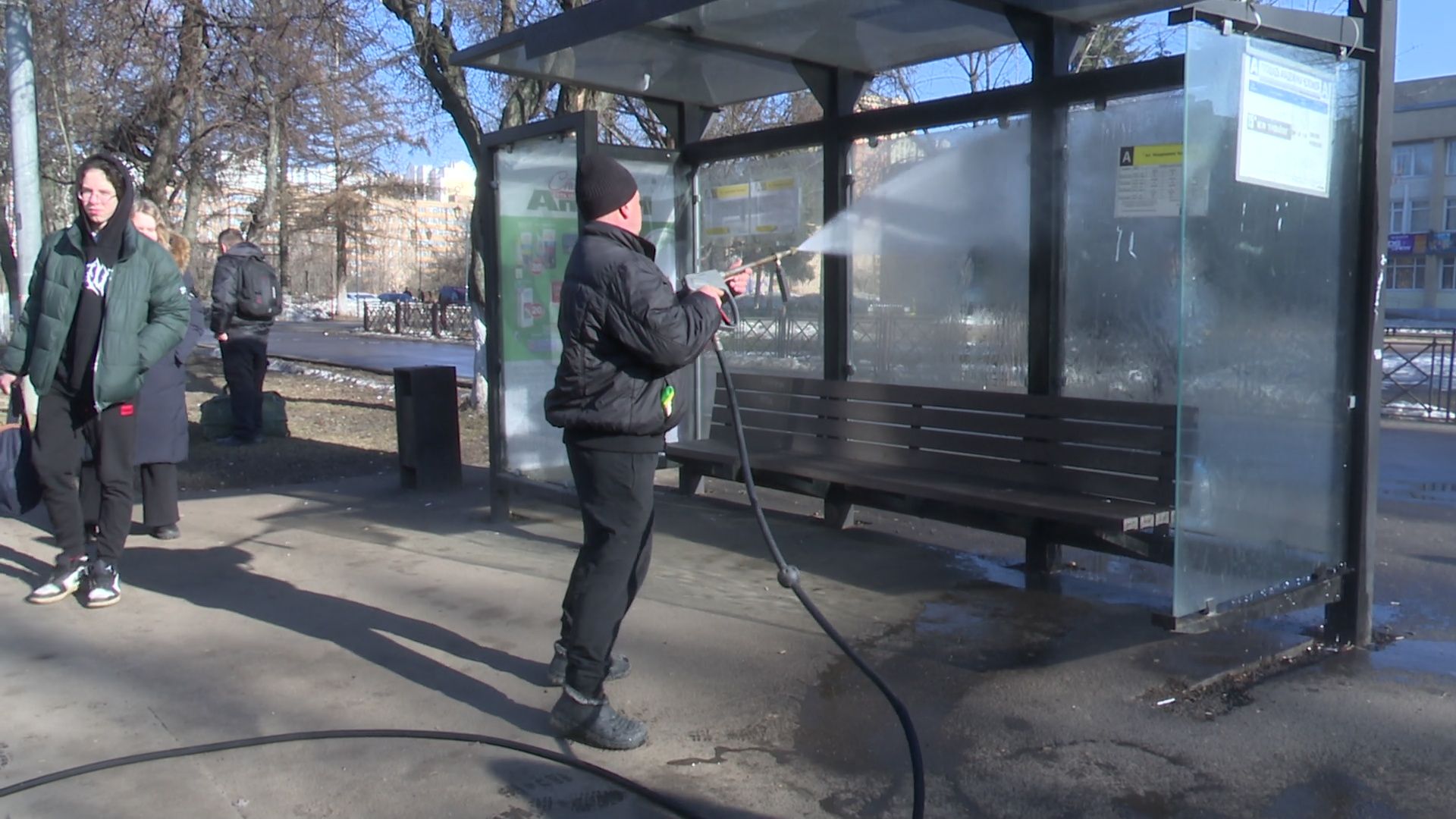 Реутов, благоустройство, уборка листвы, покраска деревьев, чистое подмосковье,