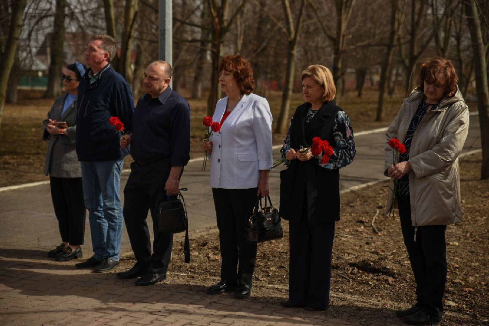 Бронницы, Памятник Пушкину, Возложение цветов, 25 лет памятнику Пушкина, Мемориальный парк Пушкина,