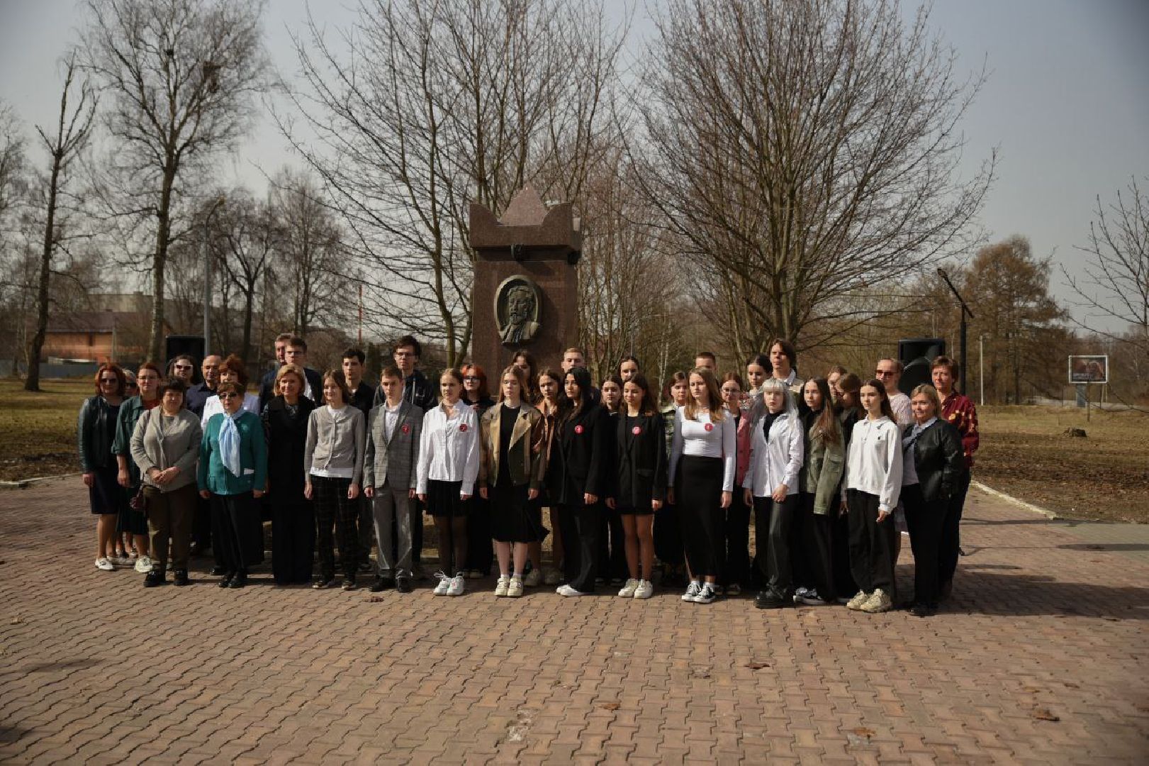 Бронницы, Памятник Пушкину, Возложение цветов, 25 лет памятнику Пушкина, Мемориальный парк Пушкина,