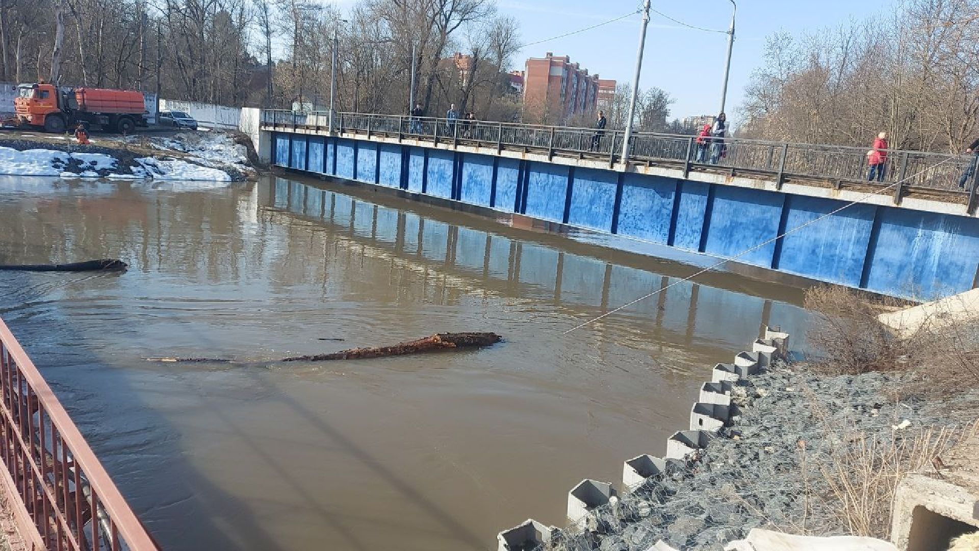 красноармейск, г.о. пушкинский, паводок, плотина,