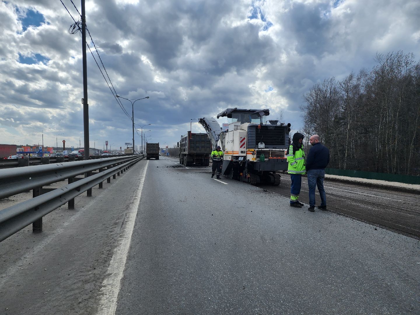 пушкино, дорожное движение, трасса, реконструкция, дорожные работы,