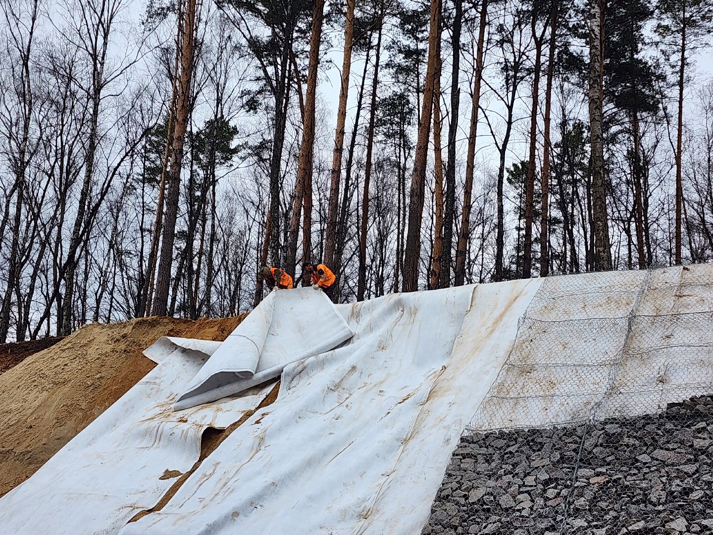 серпухов, строительство дорог, автобан, габион, трасса А108,