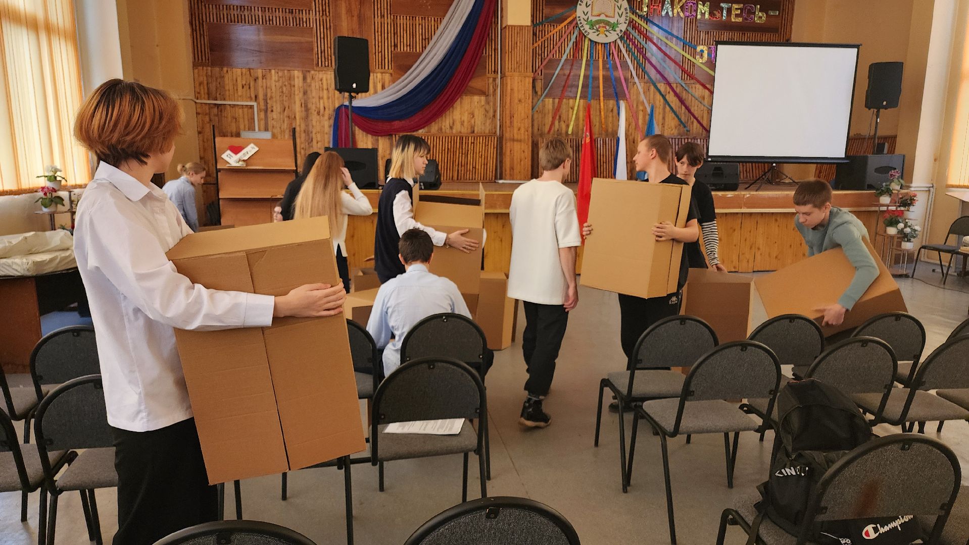 кашира, школа 4, спектакль, театр, федеральный проект, 9 мая, день победы,