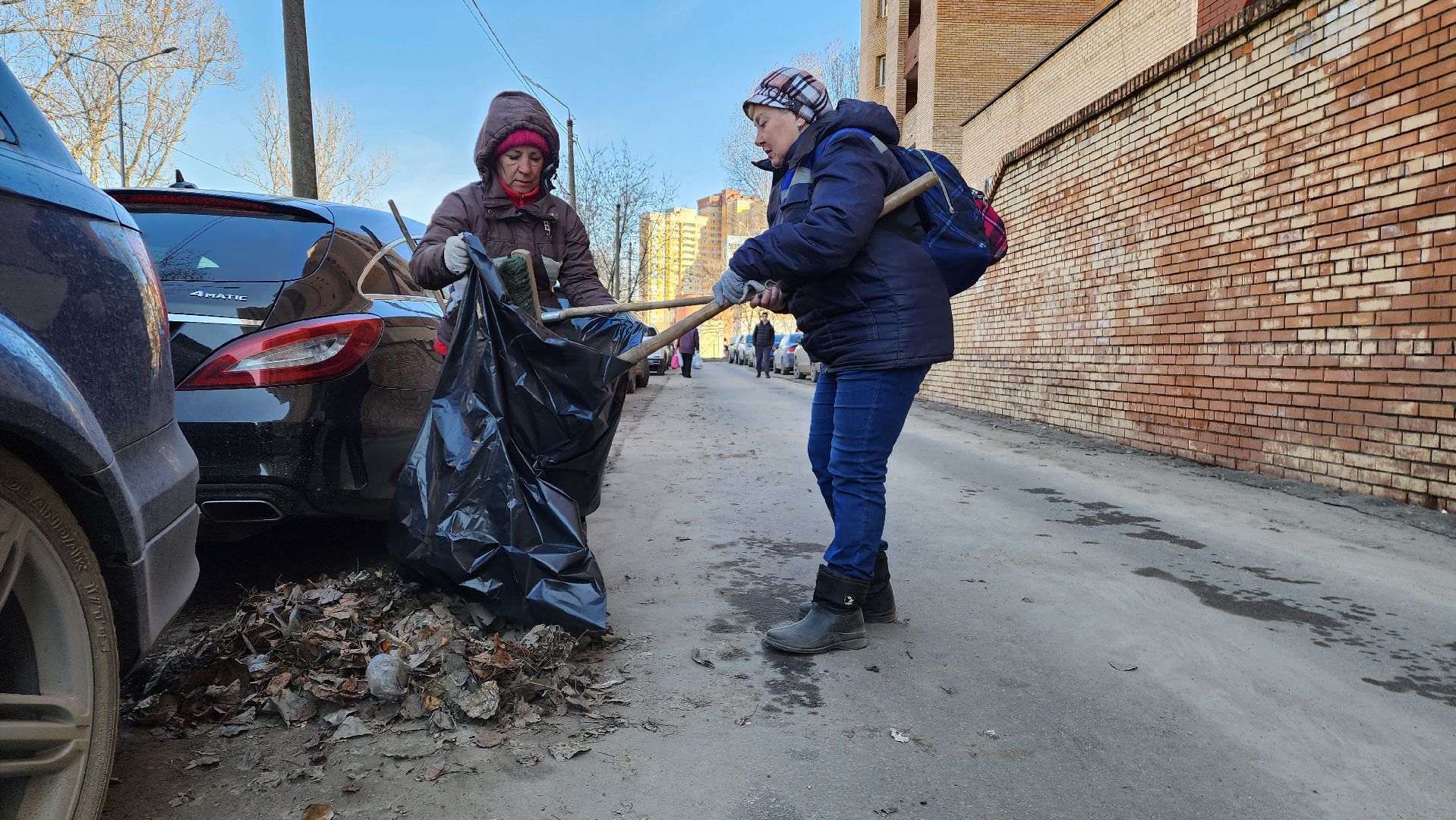 красногорск, субботник, уборка общественных территорий, уборка дворов после зимы, уборка города,