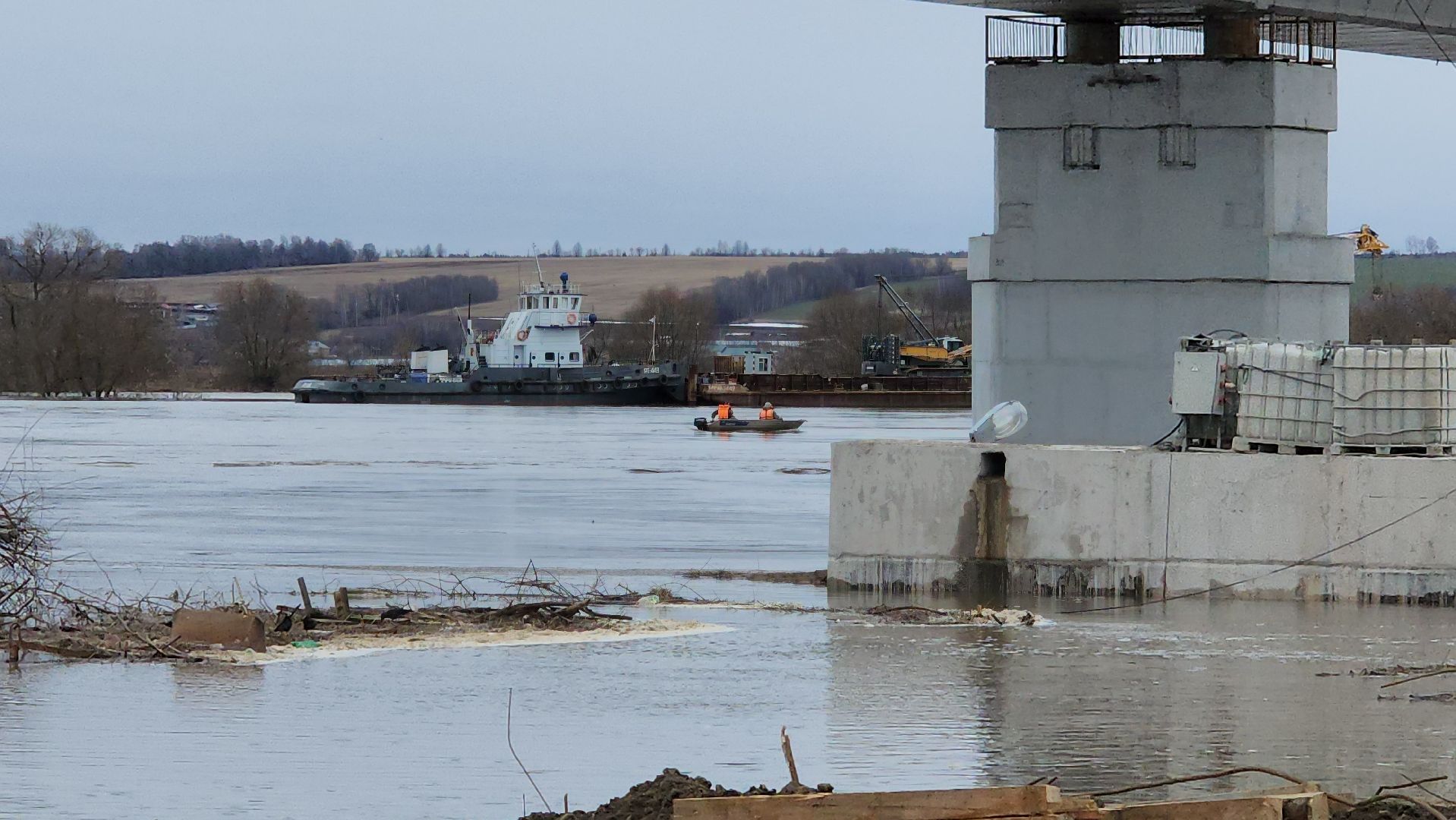 серпухов, мост через оку, строительство моста, паводок на оке, трасса М2,