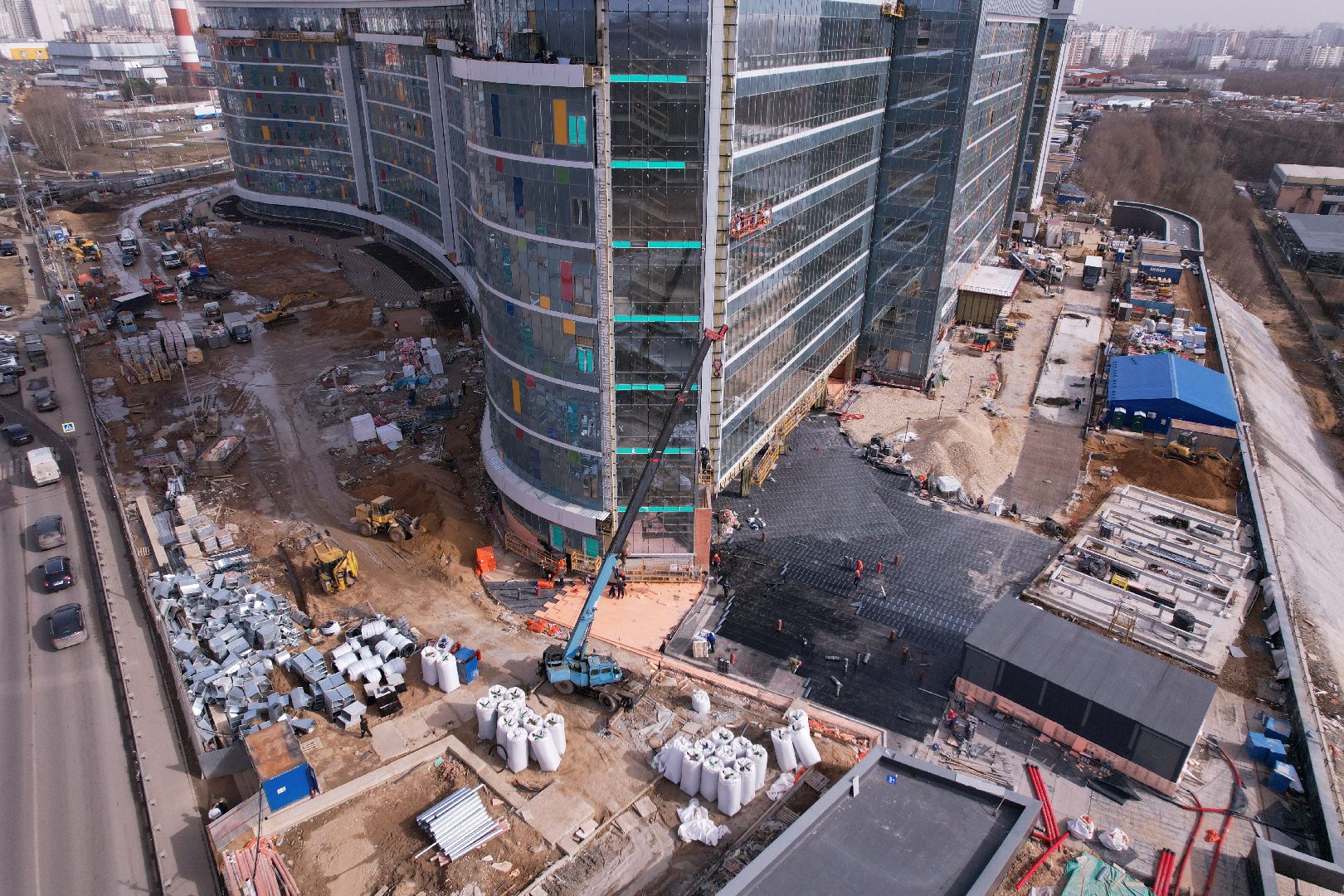 видео с коптера, больница, красногорск,