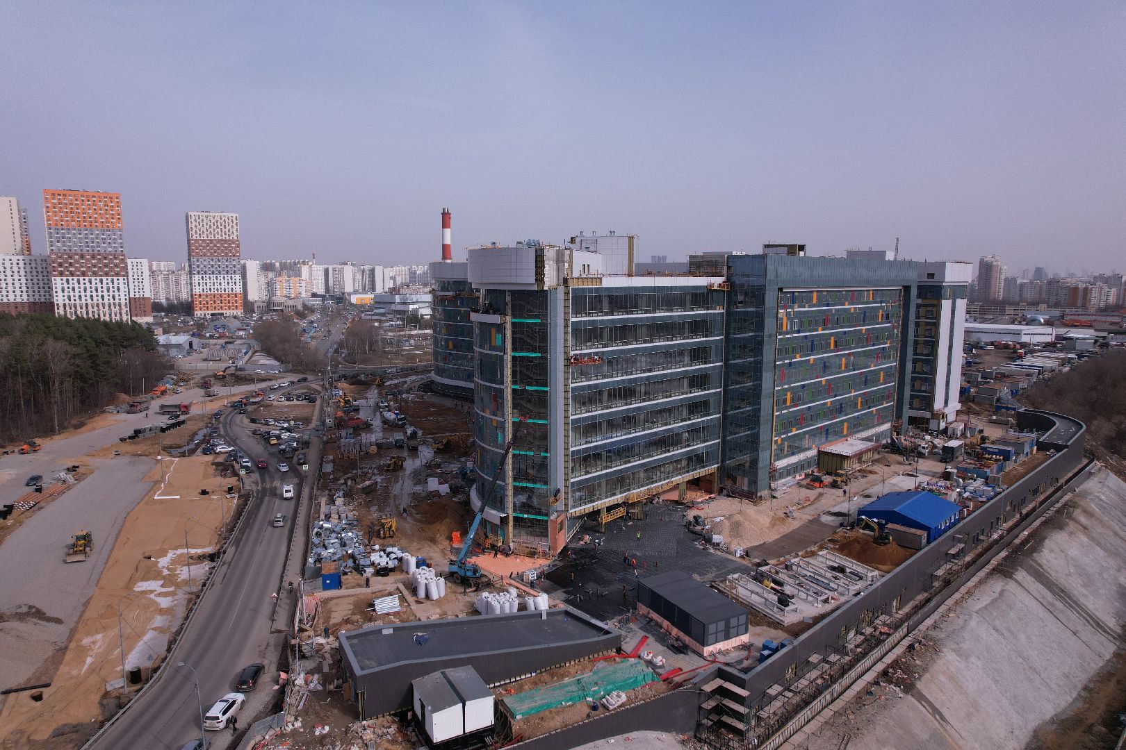 видео с коптера, больница, красногорск,