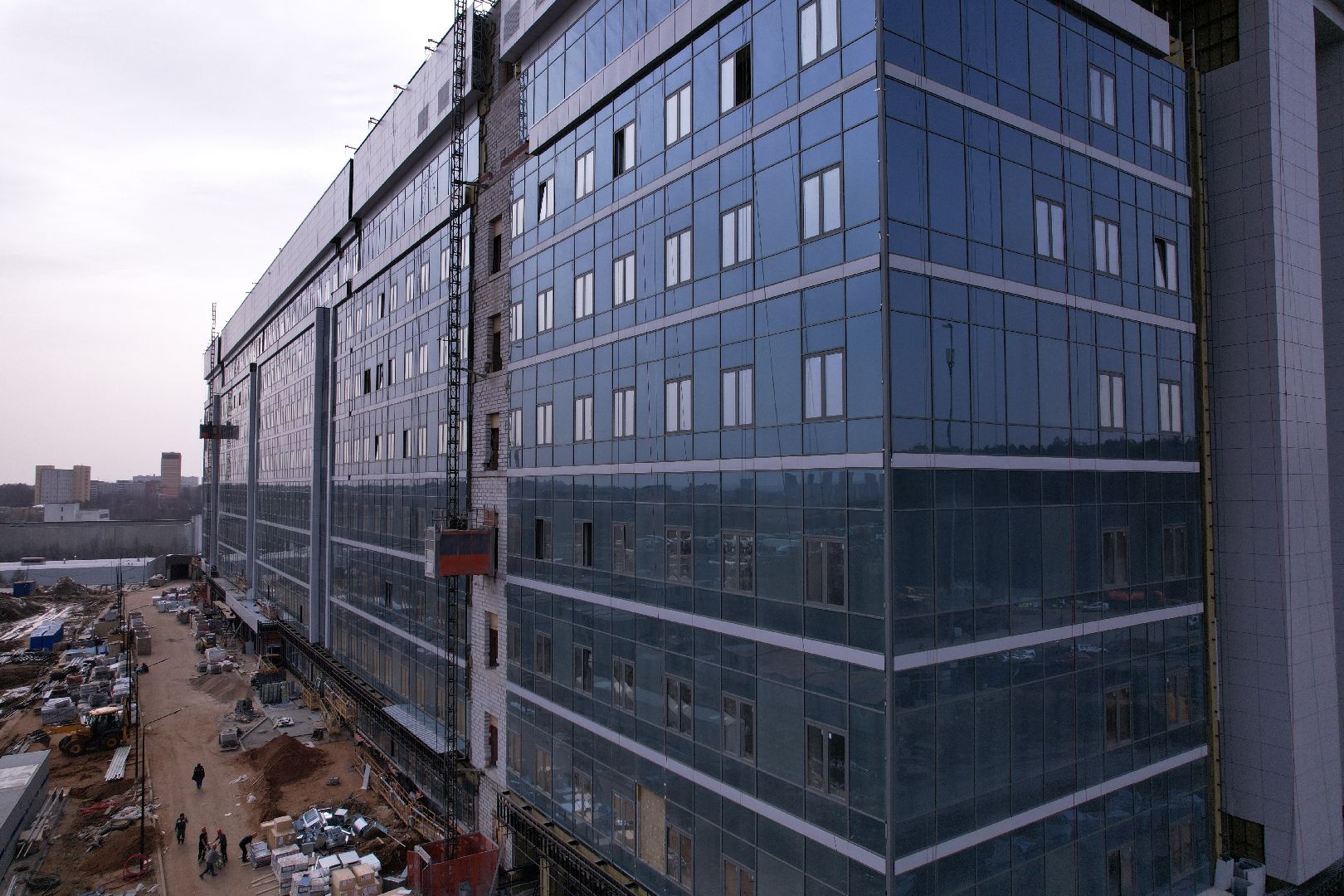 видео с коптера, больница, красногорск,