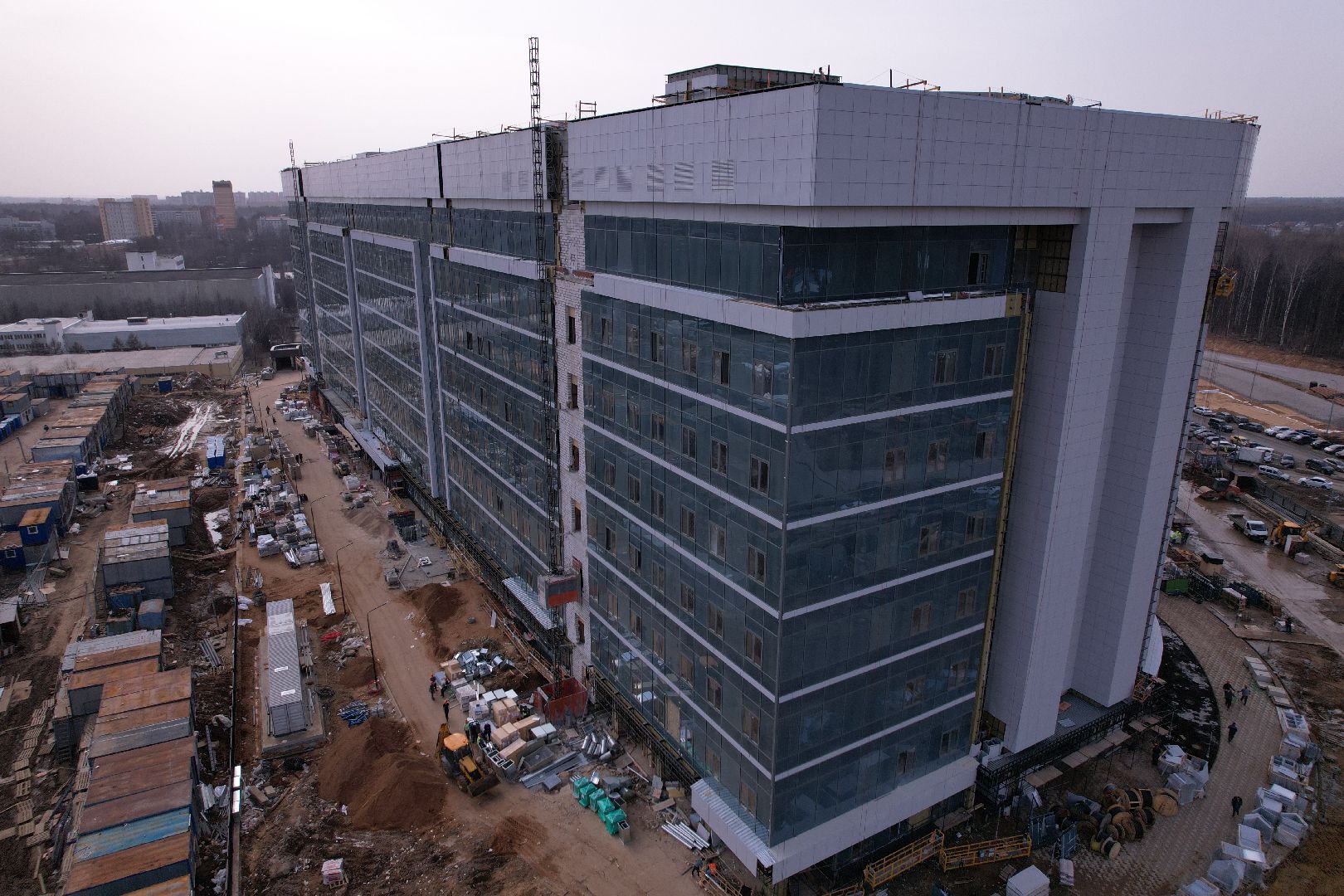 видео с коптера, больница, красногорск,