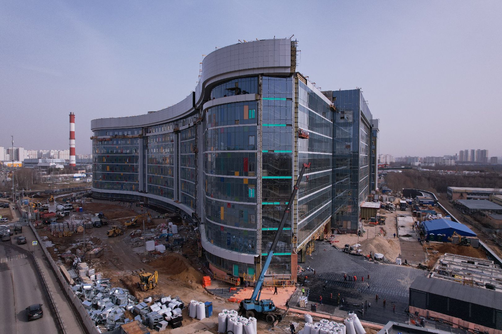 видео с коптера, больница, красногорск,