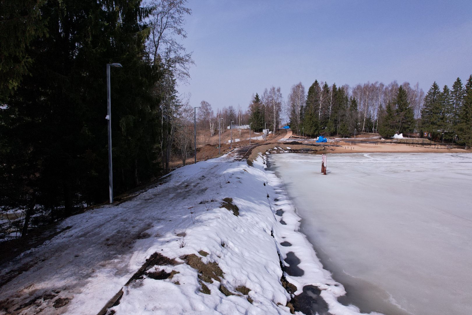 видео с коптера, плотина, благоустройство,