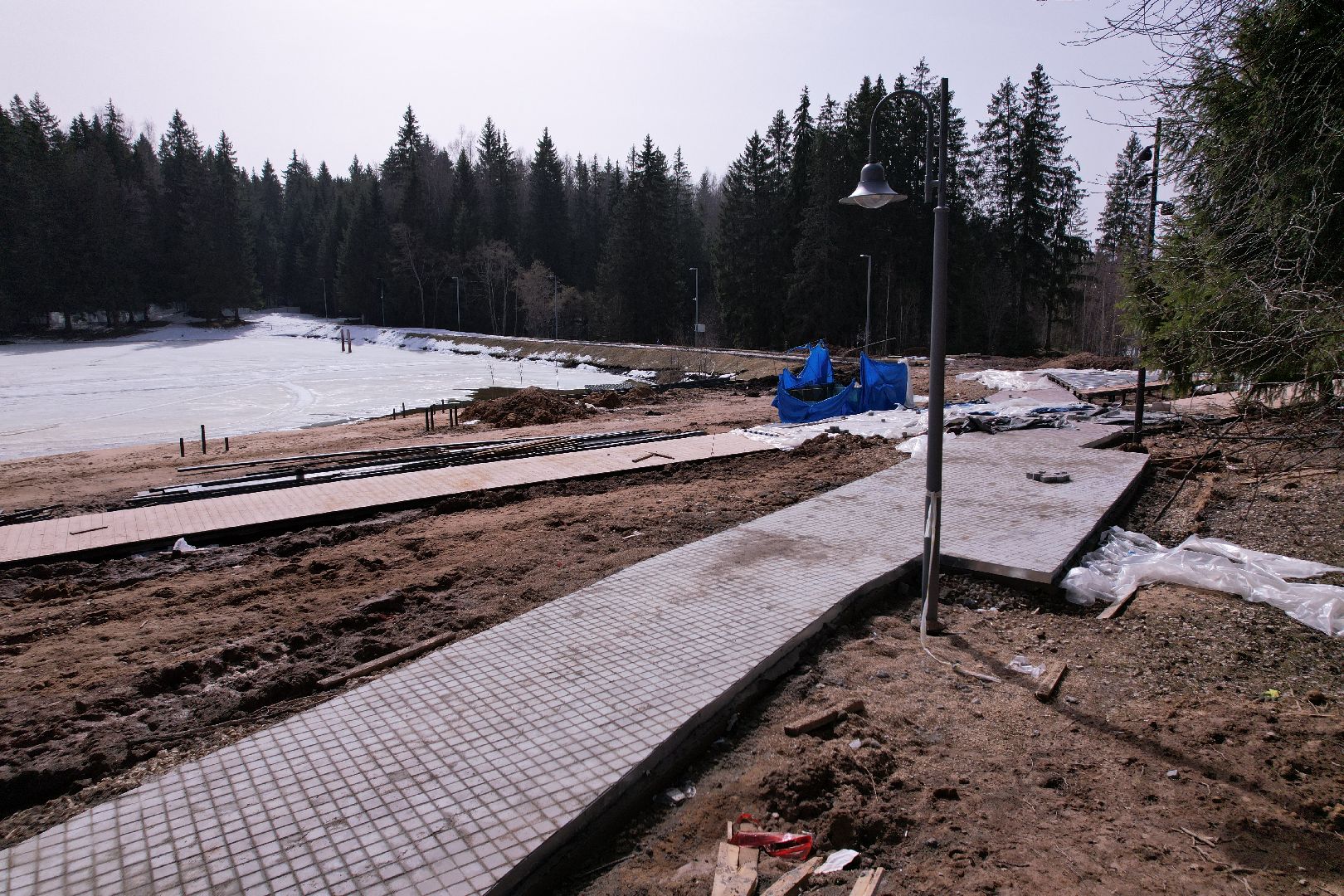 видео с коптера, плотина, благоустройство,