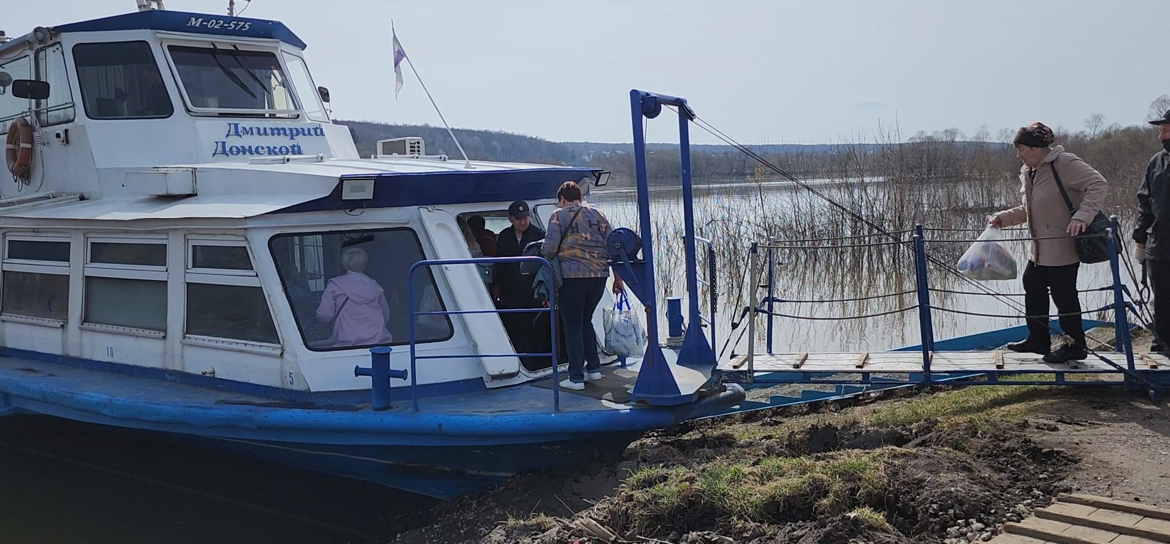 Коломна, Озеры, паводок, разлив реки, теплоход,