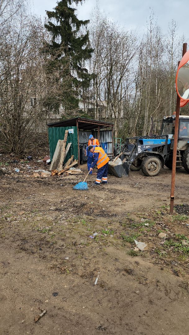 благоустойство, тучково, Пункт приема шин, контейнерная площадка, вывоз мусора, руза, рузский городской округ,