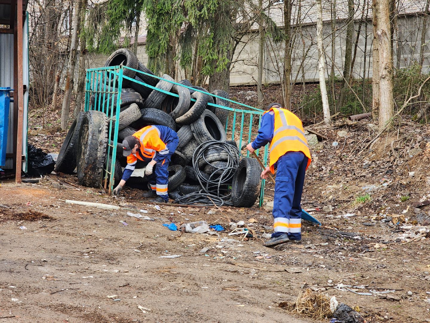 благоустойство, тучково, Пункт приема шин, контейнерная площадка, вывоз мусора, руза, рузский городской округ,
