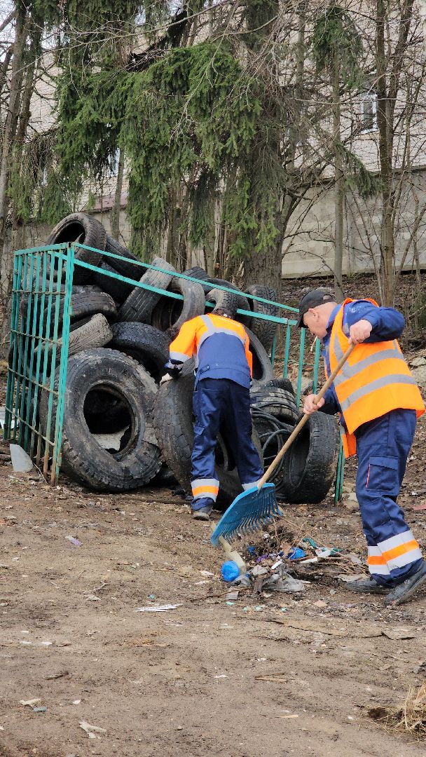 благоустойство, тучково, Пункт приема шин, контейнерная площадка, вывоз мусора, руза, рузский городской округ,