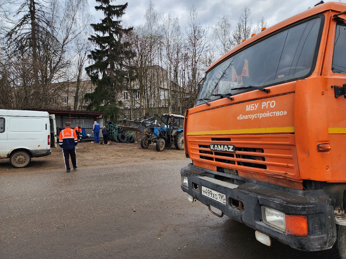 благоустойство, тучково, Пункт приема шин, контейнерная площадка, вывоз мусора, руза, рузский городской округ,